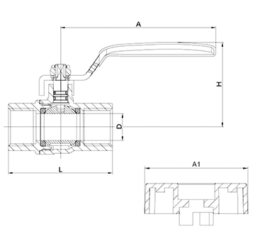 Gasballvalve FXF GAS BALL VALVE WITH APPROVAL size