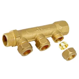 brass manifold with compression ends