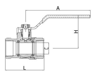 North American Ips Ball Valve With Waste c