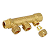 Brass Manifold with Compression Ends 1